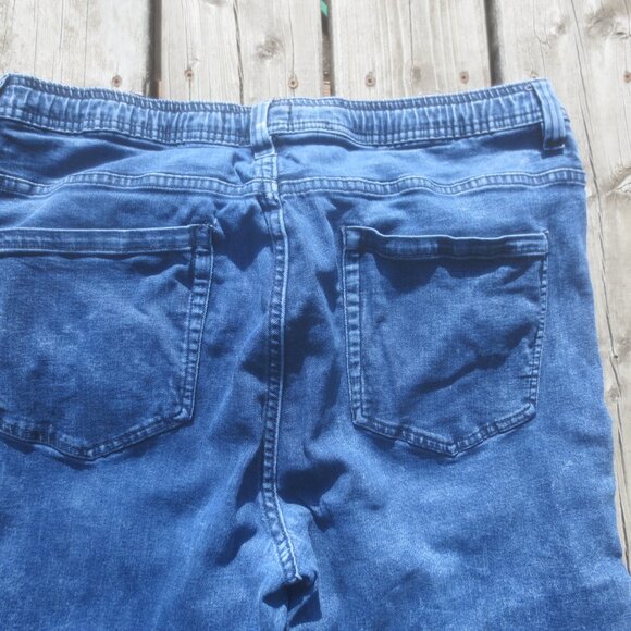 Bluenotes Denim Jean Slim Jogger Rugby Style Denim Jean Pants - Size Large. - Picture 8 of 10